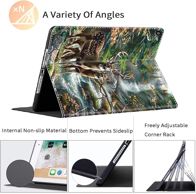 Case for iPad 10th Generation (2022 Release) 10.9 Inch Durable Shockproof Protective Cover for New iPad 10th gen 10.9 2022 Elephant Sunflower