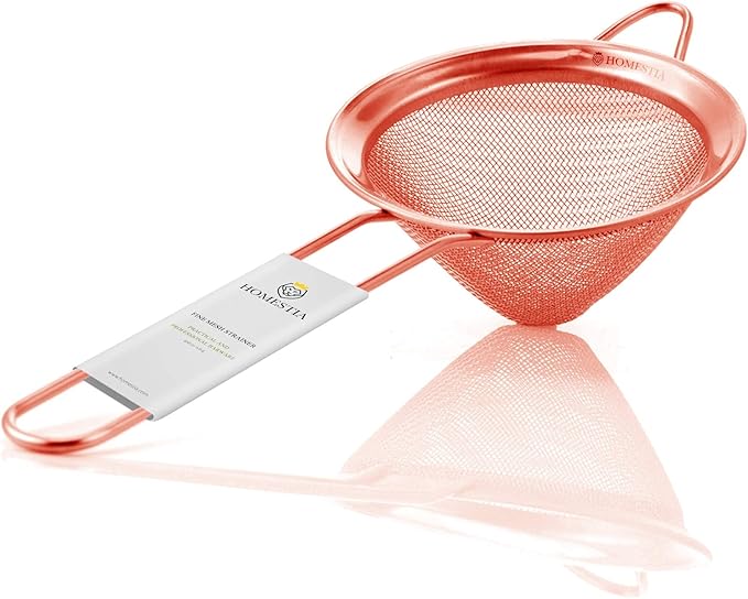 Homestia Fine Mesh Strainer for Kitchen, 304 Stainless Steel Cocktail Sieve
