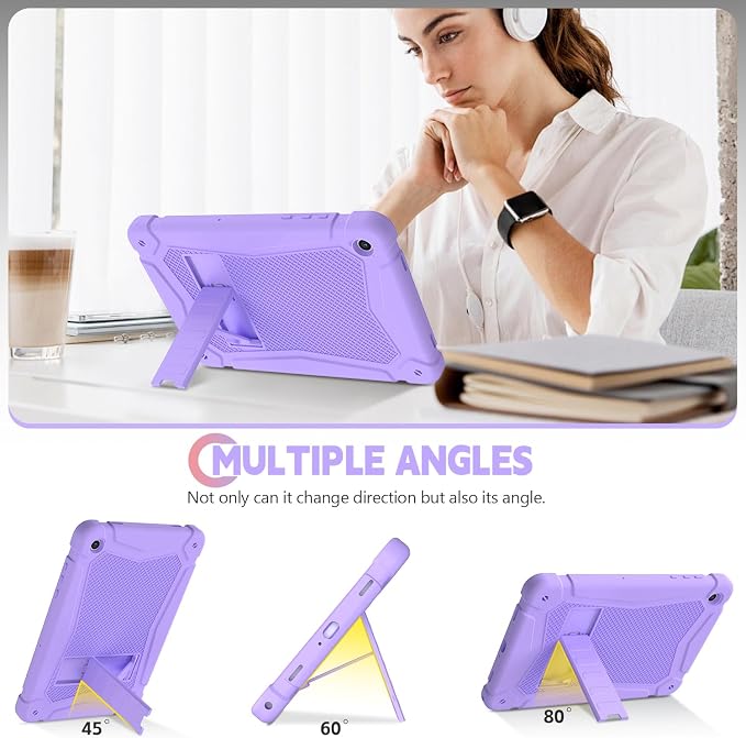 Shockproof Case for Samsung Galaxy Tab A11 Plus 11 inch 2026 with Built-in Kickstand 3 Layers Heavy Duty Protection Cover for Tab A9+ 10.9 2023 Blush Pink