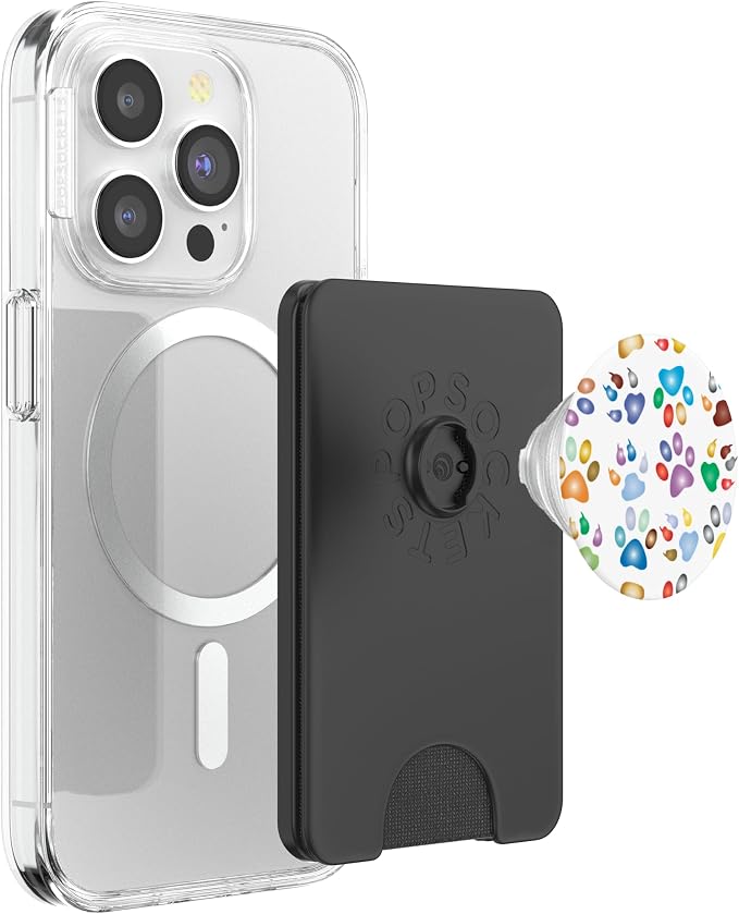 Cell Phone Button Pop Out Holder Cute Dog Paw Prints Design PopSockets PopGrip: Swappable Grip for Phones &amp Tablets PopSockets Adhesive PopGrip