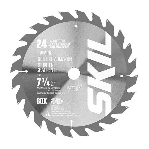 SKIL 7-1/4 in. 24-Tooth Carbide Framing Circular Saw Blade, 10-Pack-75724-10