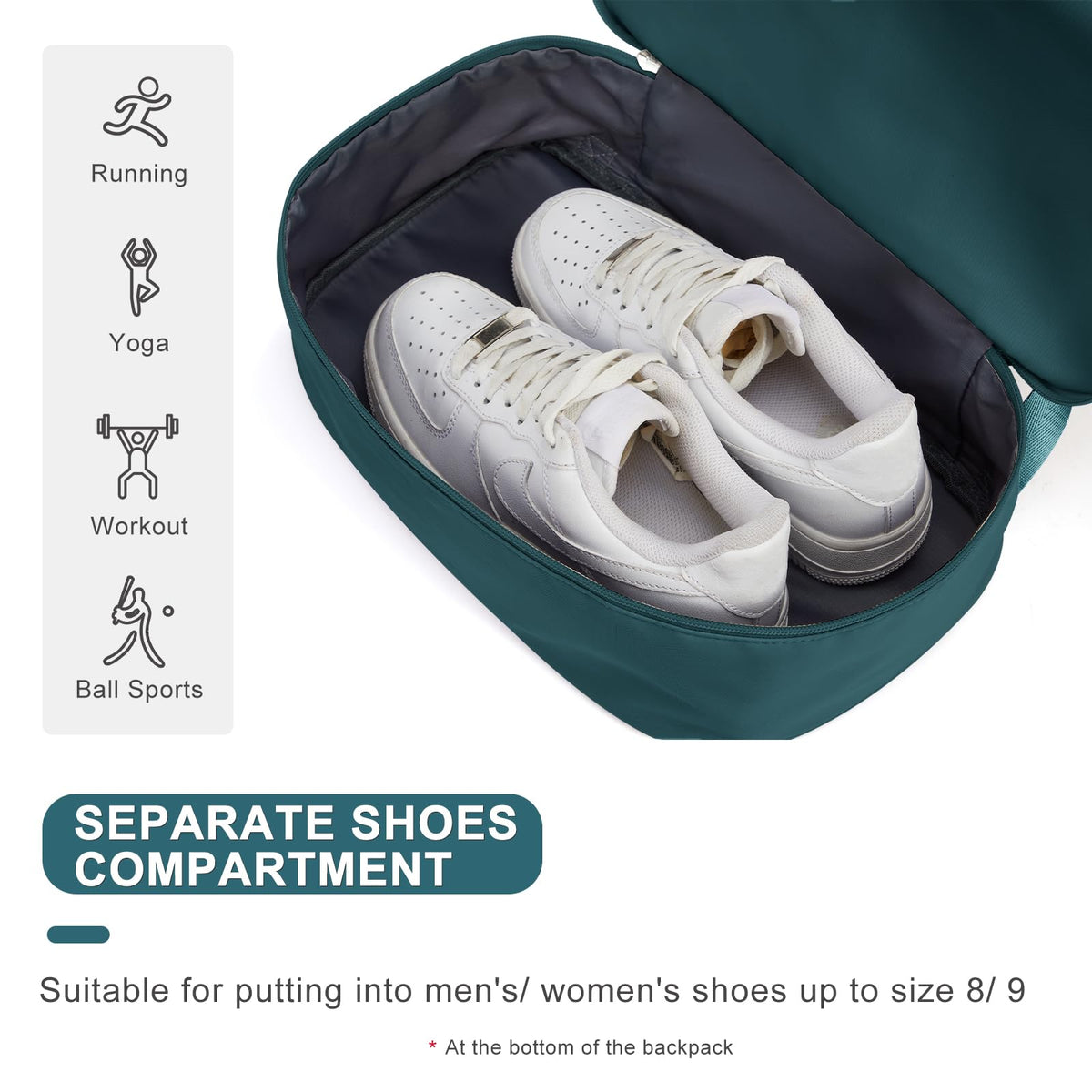coofay Gym Backpack for Women Waterproof Backpack with Shoe Compartment Lightweight Travel Backpacks Workout Sports Backpacks Large Gym Bag