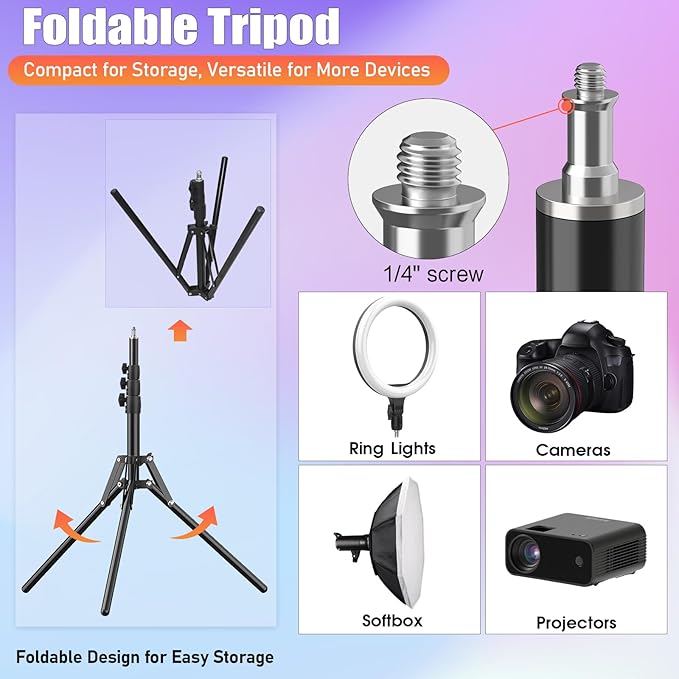 ALTSON 14'' Selfie Ring Light with 63'' Tripod Stand & Phone Holder, Dimmable LED Phone Ring Light for Video Recording/Live Streaming/Makeup/YouTube/TikTok, Circle Light with Remote for Phone&Camera