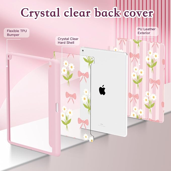 CISSOOK Compatible with iPad 9th/ 8th/ 7th Generation Case 10.2 Inch (2021/2020/2019 Release) Protective Shell with Pencil Holder Astronaut