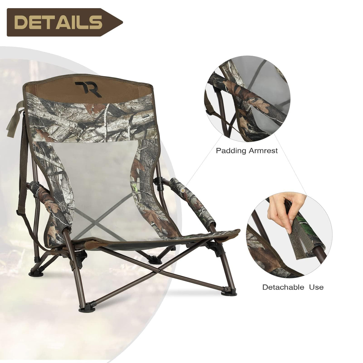 TR Low Camping Chair,Turkey Chairs for Hunting Lightweight Heavy Duty