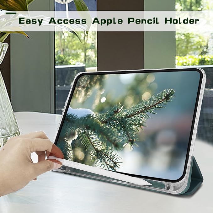 Case for iPad 9/8/7 Gen Case(2021/2020/2019)- Shockproof Cover with Built-in Pencil Holder- Smart Auto Sleep/Wake - Perfect for Students at Home/School-Pink