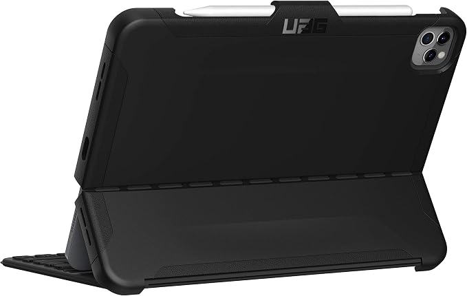 URBAN ARMOR GEAR UAG iPad Pro 12.9-inch (4th Gen 2020) Case Slim Heavy-Duty Tough Military Drop Tested Rugged Protective Cover with Apple Pencil Holder (Requires Smart Keyboard Folio) Scout Black