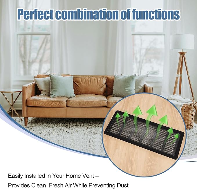 4x10 inch Air Vent Filters Screen mesh Cover, Wall & Ceiling Vents, Noise