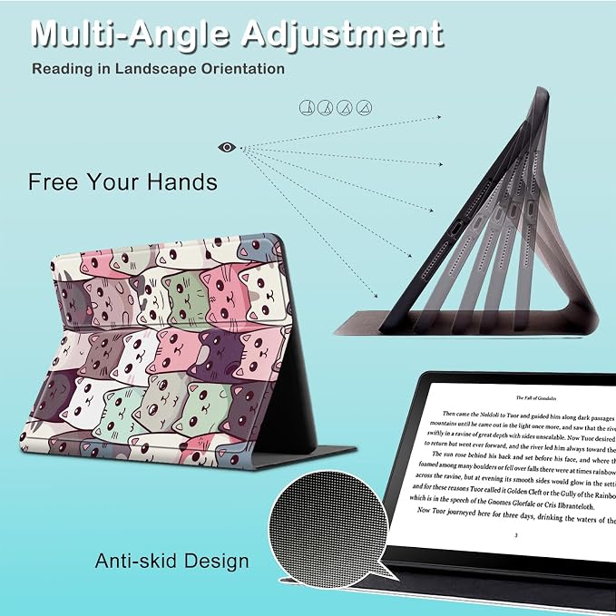 for 6 Kindle 2024 and 2022 (11th Generation) Case Slim Lightweight Smart Cover Case with Auto-Wake/Sleep for Kindle 2024Bald Eagle Flag