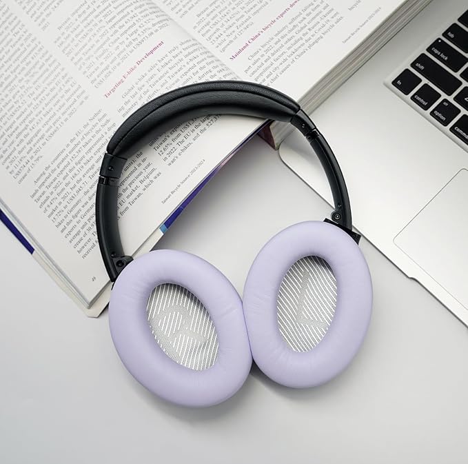 Premium Replacement Ear Pads for Bose QC35 & QC35ii Headphones Made by GEVO - Comfortable Adaptive Memory Foam and Extra Durable - Fits QuietComfort 35 & 35ii / SoundLink 1&2 AE | Chilled Lilac