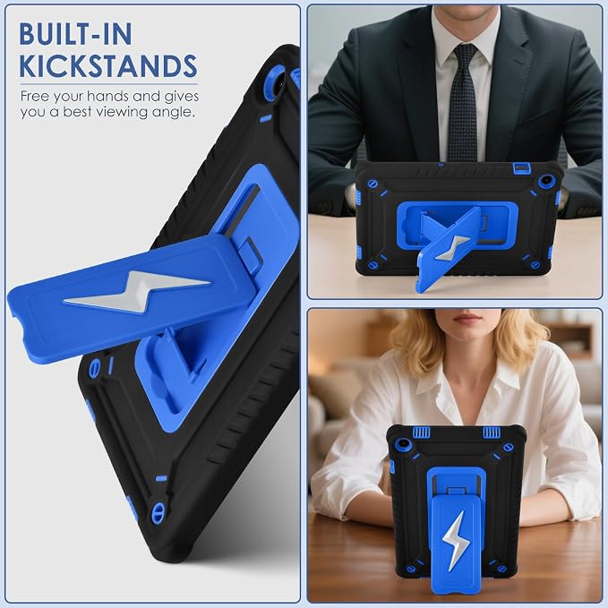 DETUOSI Case for Samsung Galaxy Tab A9+/A9 Plus Case 11 inch 2024/2023 (SM-X210/X216/X218) Heavy Duty Protection Shockproof Rugged Case for Galaxy Tab A9 Plus with Stand and Shoulder Strap
