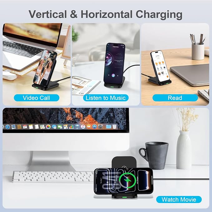 for Pixel 10A Wireless Charger Stand Fast Charging Desk for Google Pixel 10 | 15W Foldable Wireless Charger Pad cargador inalámbrico para Google Pixel 10 Pro Fold/10 Pro XL/9A/9 Pro XL/9A/8A/8XL/8/7/7
