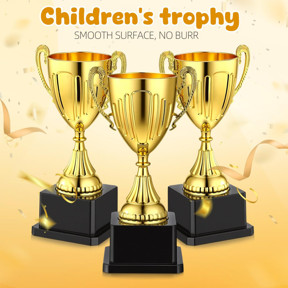 NOLITOY Gold Trophy Award, 7.4 Inch Plastic Trophy Cup for Sports