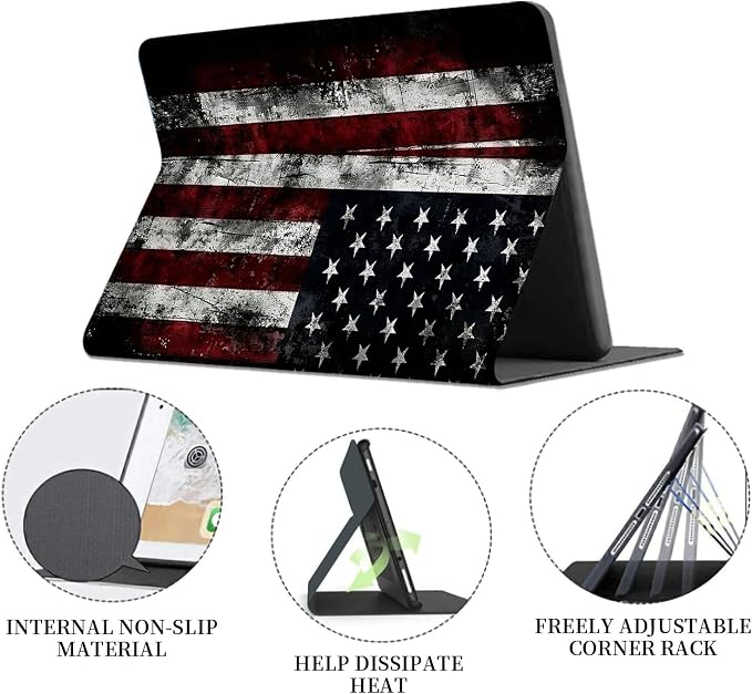 for Amazon Fire Max 11 Tablet Case (13th Generation 2023 Release) 11Slim Multi-Angles Stand Cover Case for Kindle Fire Max 11 13th Gen with Auto Wake/Sleep-Vintage American Flag