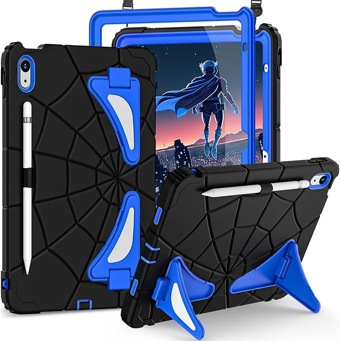 Auizotl Case for iPad (A16) 11'' 11th/10th Generation 10.9'' 2025/2022iPad Case 10th Generation with Screen ProtectorHeavy Duty Shockproof Cover for i Pad 11.0/10.9 InchBlack