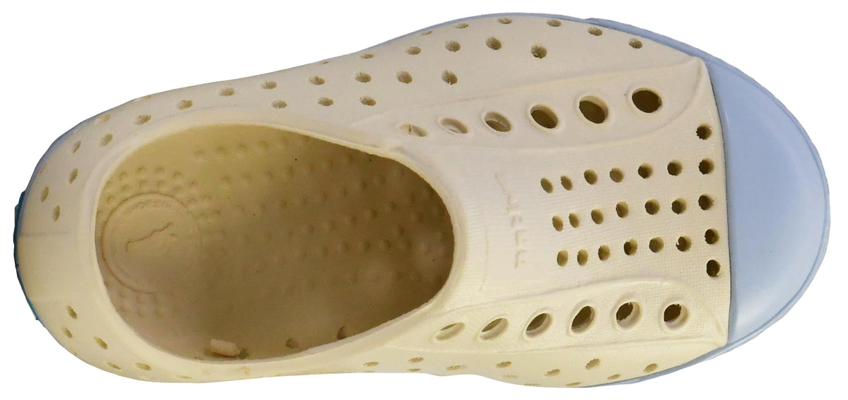 Native Shoes Unisex-Kids Jefferson Sneakers, Bone White/Skyway Blue, 9 Toddler