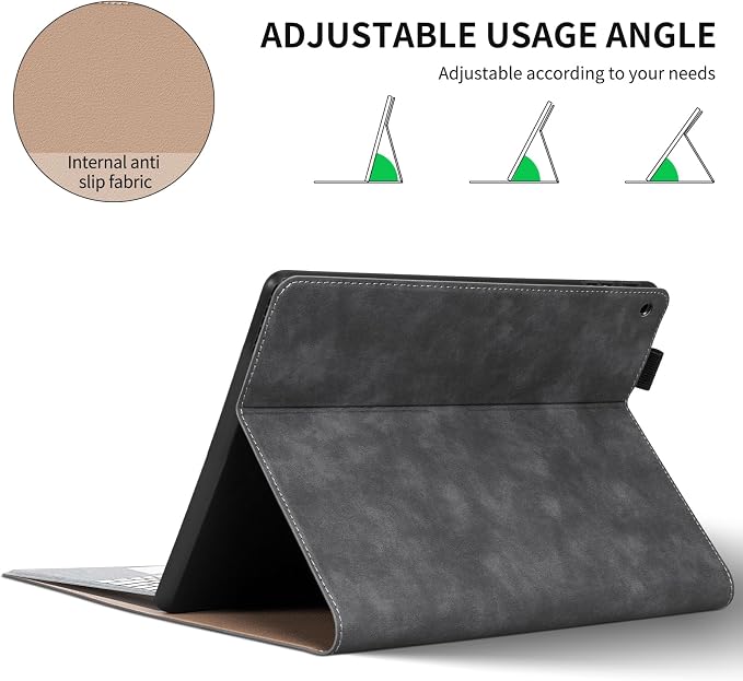 for Microsoft Surface Pro 12 inch Case 1st Edition (2025) Leather Protective Shell Protection Cover Compatible with Type Cover Keyboard and Pencil Holder.Black