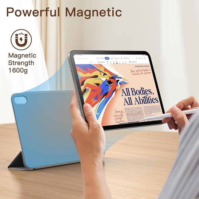 JETech Magnetic Case for iPad mini A17 Pro/6th Gen (2024/2021) Black | Slim Smart Design Cover Auto Wake/Sleep Lightweight Protection