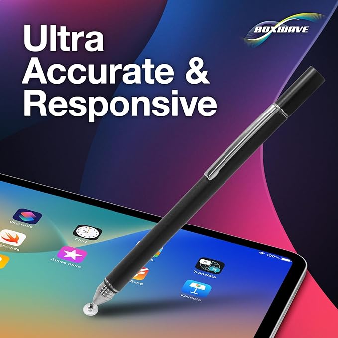 BoxWave Stylus Pen Compatible with Samsung Galaxy A50 - FineTouch Capacitive Stylus Super Precise Stylus Pen - Jet Black