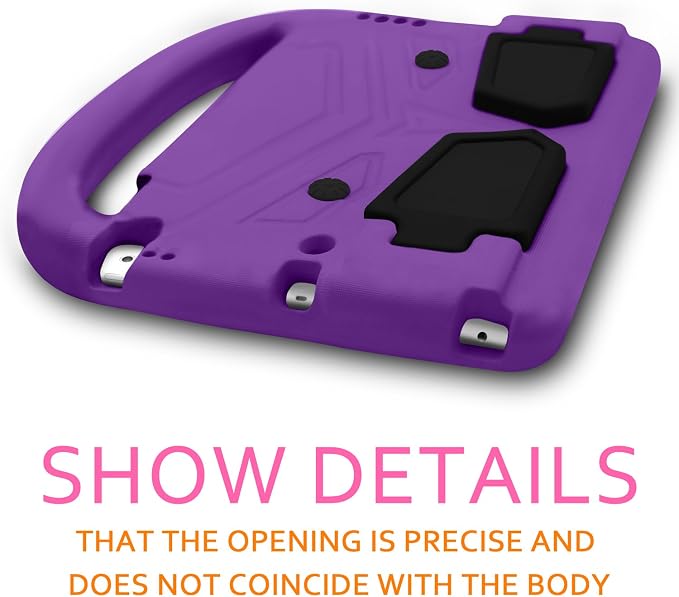 Kids Case for 7.9 iPad Mini 5/4/3/2/1 Silicone Shockproof Cover with Handle Kickstand Black