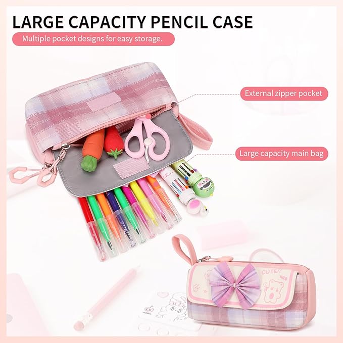 Girls Backpack 3pcs School Backpack with Lunch Box Teen Girl Backpack Set Cute Kids School Bag Bookbag for Teen Girls