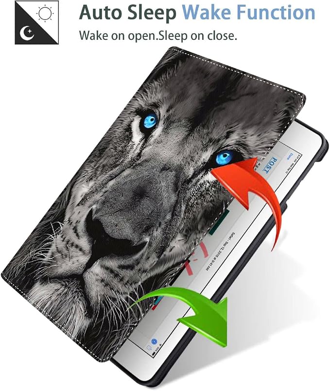 Case for iPad (A16) 11th Generation 11 Inch (2025) iPad 10th Generation 10.9 Inch (2022)，Slim Fit Foldable Standing Cover Case with Auto Sleep/Wake ，Moth Moon