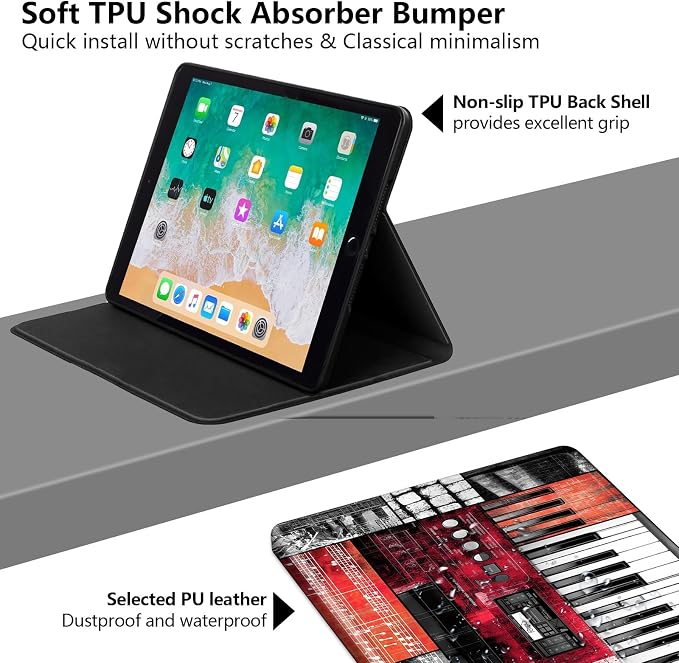 for iPad Air 13 Inch Case (M3/M2-2025/2024 Release) Slim iPad 13 Protective Case with Stand Hard Back Shell for iPad Air 13 Auto Wake/Sleep 1776 American Flag with Bullets