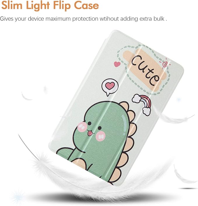 Case for Kindle Fire 7 TabletDteck Full Protective Flip Adjustable Stand Auto Wake/Sleep Smart Cover with Pencil Holder for Kindle Fire 7 Tablet 9th/7th/5th Generation 2019/2017/2015 ReleaseKing Dog