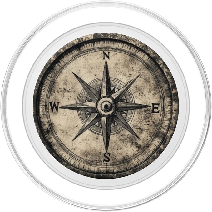 Nautical compass vintage compass PopSockets PopWallet for MagSafe