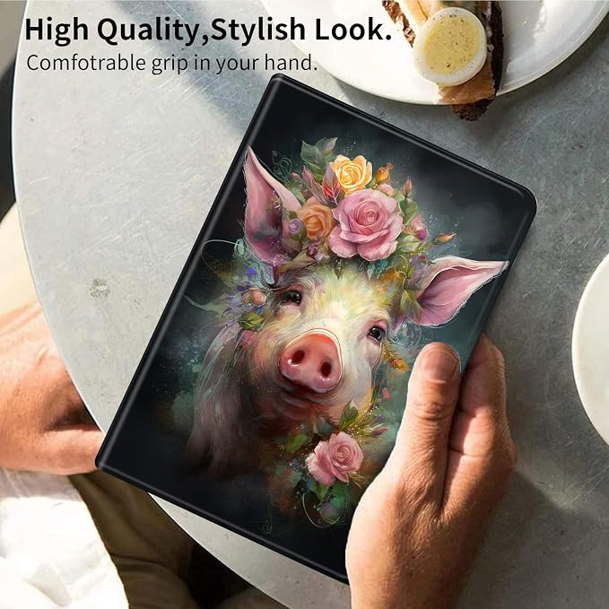 Case for iPad (A16) 11th Generation 11 Inch (2025)iPad 10th Generation 10.9 Inch (2022)PU Leather Slim Standing Smart Coverwith Auto Sleep/WakeBall on Fire