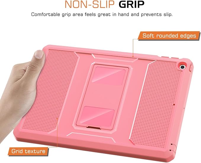 MoKo Shockproof Case Fit 2018/2017 iPad 9.7 6th/5th Generation Black | Heavy Duty Shockproof Full Body Rugged Hybrid Cover with Built-in Screen Protector for Apple iPad 9.7 Inch 2018/2017