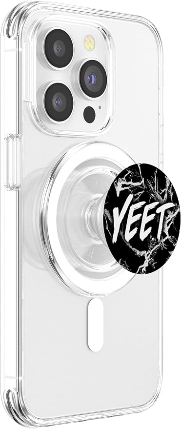 Cool Yeet Saying Design Funny Pop Up Gift for Kids on Black PopSockets Adhesive PopGrip