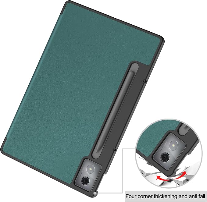 Gylint PU Leather Case for Lenovo Idea Tab Pro/Xiaoxin Pad Pro 12.7 Inch 2025 Ultra Thin Folding Folio Stand Protective Cover Black