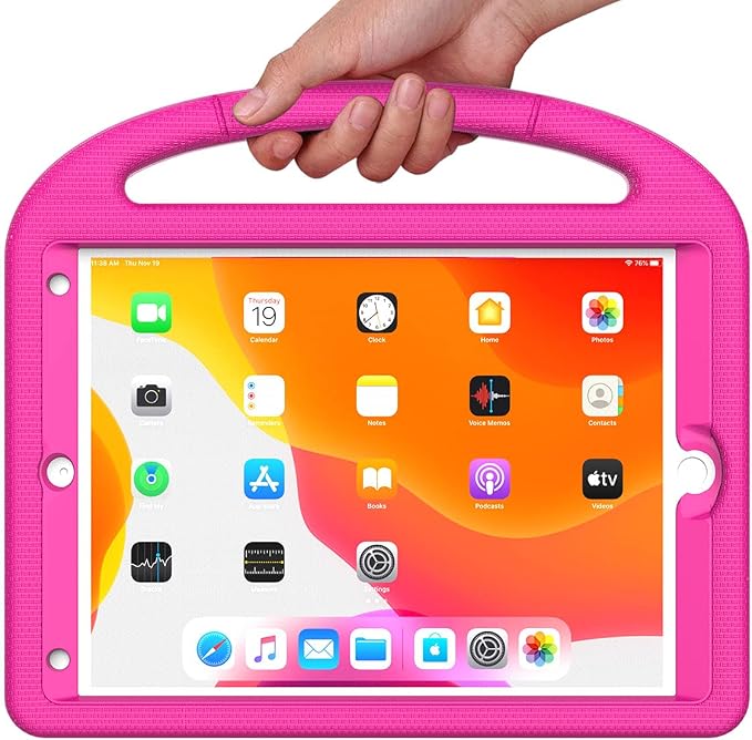 Kids Case for iPad 10.2 &amp 10.5 iPad 9th/8th/7th Generation 10.2 2021 2020 2019 Case with Screen Protector iPad Air 3rd Gen/Pro 10.5 inch Protective Cover with Handle Stand Black