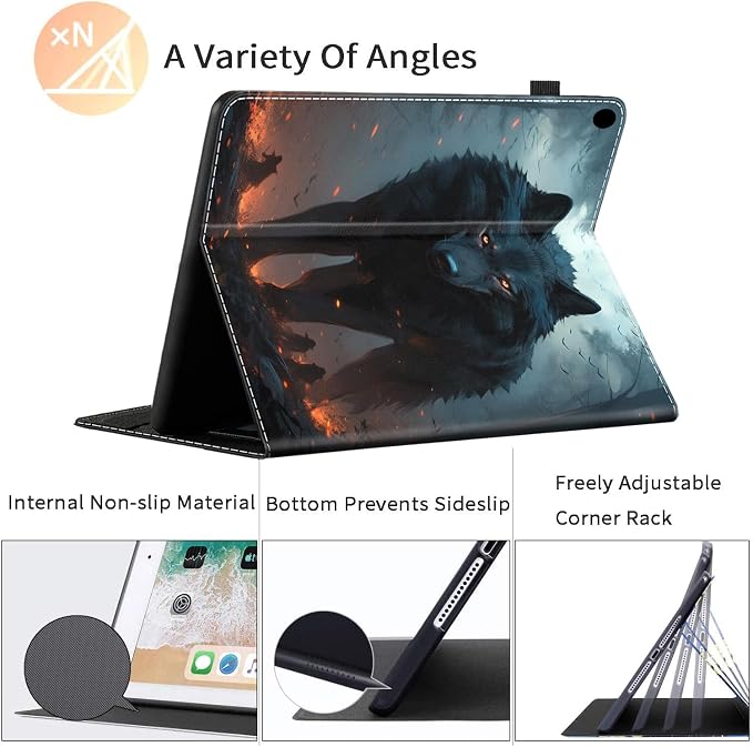 Case for All-New Amazon Kindle Fire HD 8 &amp 8 Plus Tablet (12th Generation/10th Generation 2022/2020 Release) 8 Durable Shockproof Protective Cover，Pug Weightlifting