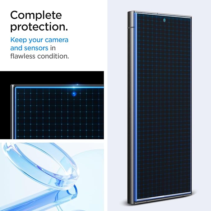 Spigen GlasTR EZ FIT Tempered Glass Screen Protector for Galaxy S24 Ultra | 9H Hardness Tempered Glass Easy Installation Kit Case-Friendly Crystal Clear Touch Responsive Oleophobic Coating