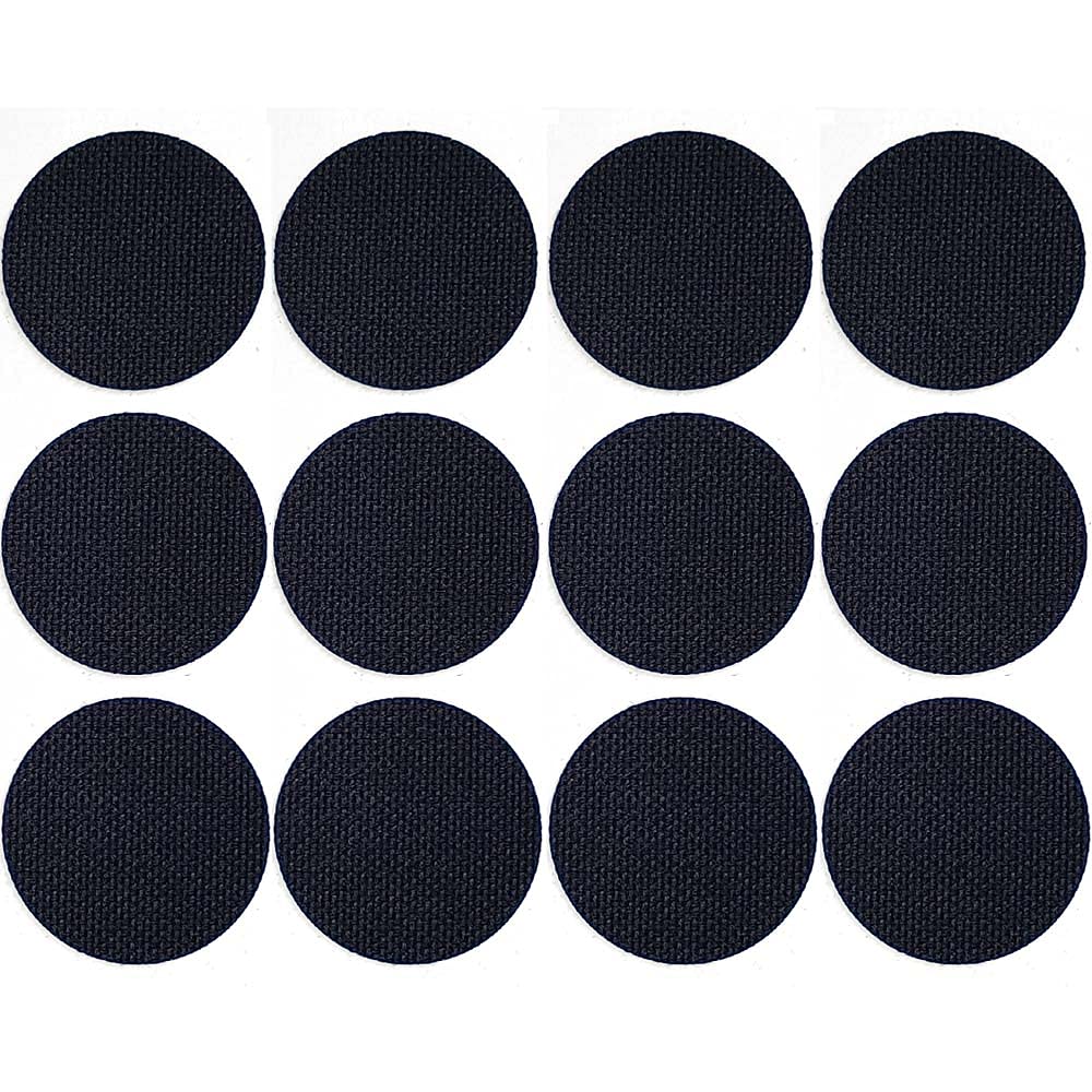 Circle Shape Shoe Hole Prevention Repair Patches/Inserts for 12 Holes (Black)