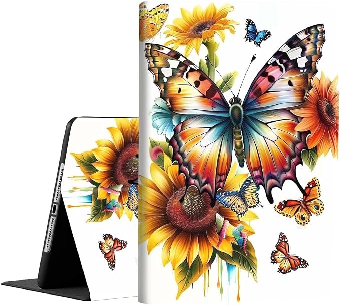 Case for iPad (A16) 11th Generation 11 Inch (2025) iPad 10th Generation 10.9 Inch (2022)，Slim Fit Foldable Standing Cover Case with Auto Sleep/Wake ，Red Moon Japanese Landscape