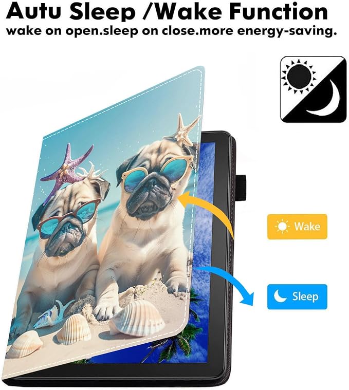 Case for Amazon Kindle Fire HD 8/Fire HD 8 Plus Tablet (12th/10th Generation 2024/2022/2020 Release) Slim PU Leather Cover with Card Slot &amp Auto Wake/Sleep African American Women