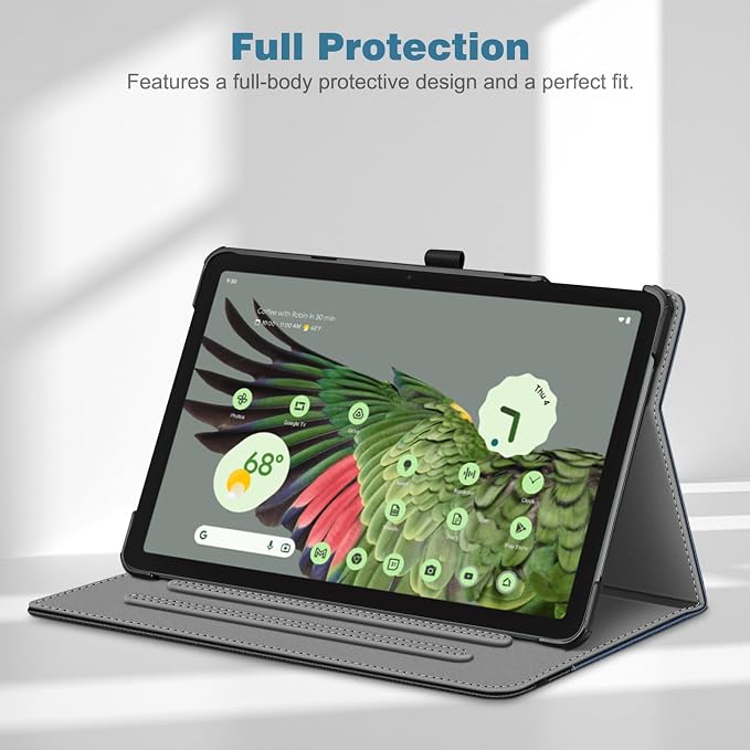 Fintie Case for Google Pixel Tablet 11 inch 2023 Multi-Angle Viewing | Protective Stand Cover with Pocket &amp Pencil Holder Compatible with Charging Speaker Dock Blossom