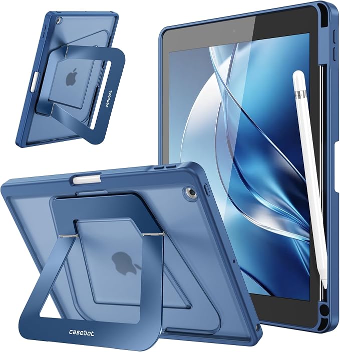 Fintie Shockproof Case for iPad 9th / 8th / 7th Generation 10.2 Inch | Slim Frosted Hard Back Cover Multi-Angle Viewing Built-in Kickstand &amp Pencil Holder Anti-Scratch Black