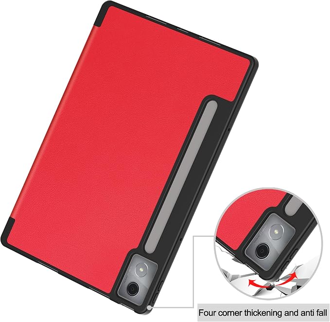 YRH for Idea Tab Pro 12.7 inch Case 2025 with Pen Holder Soft TPU Back Tablet Cover Case with Auto/Sleep (Black)