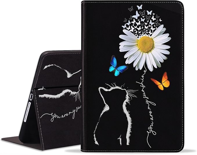 Case for Samsung Galaxy Tab S10 Lite/ S10 FE/ S9 FE 5G 10.9 Inch/ S9 11 Inch - Slim PU Leather Folding Stand Folio Cover with Auto Sleep/Wake American Flag &amp Bullets