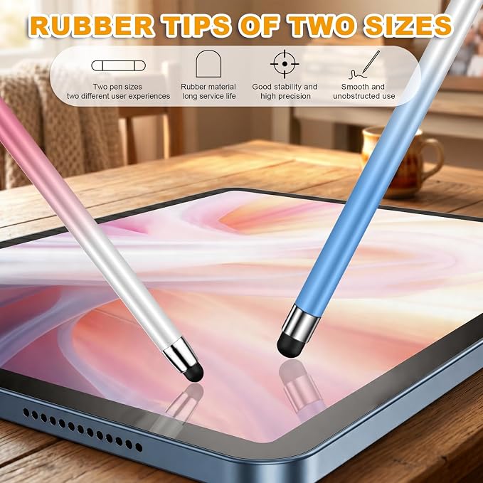 Stylus (10 Pcs) 2-in-1 Stylus Pen for Touch Screen High Precision and Sensitivity Suitable for iPad/iPhone/Samsung/Android Smartphone and Tablets Compatible with All Touch Screen