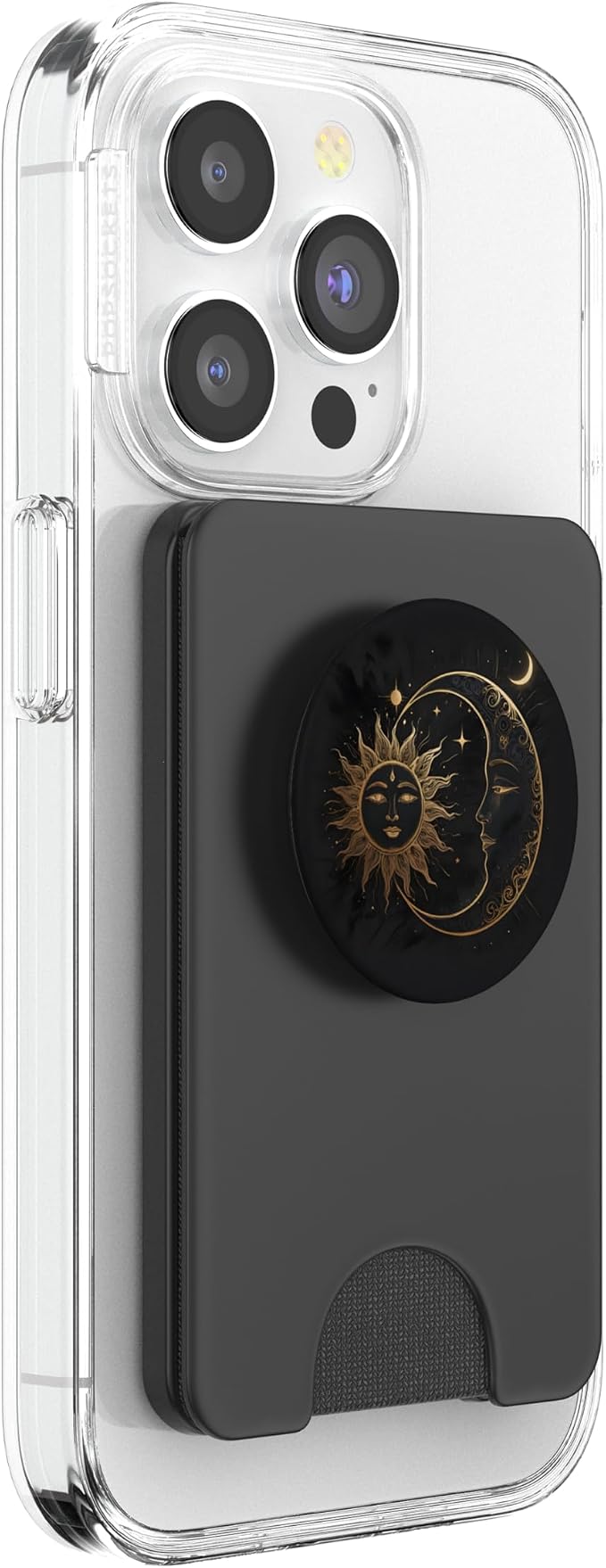Black Night Sun Moon Star PopSockets PopGrip for MagSafe