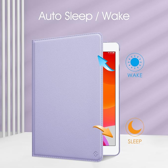 Fintie 360° Rotating Case for iPad 9th / 8th / 7th Generation 10.2 Inch | Swivel Stand Portrait &amp Landscape Viewing Shockproof Cover with Pencil Holder Auto Wake/Sleep Aqua Wave
