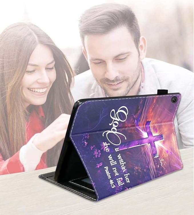 Case for Amazon Fire HD 10 Tablet (9th/7th Generation 2019/2017 Release) Slim PU Leather Cover with Card Slot &amp Auto Wake/Sleep for Fire 10.1 Tablet African American Girl