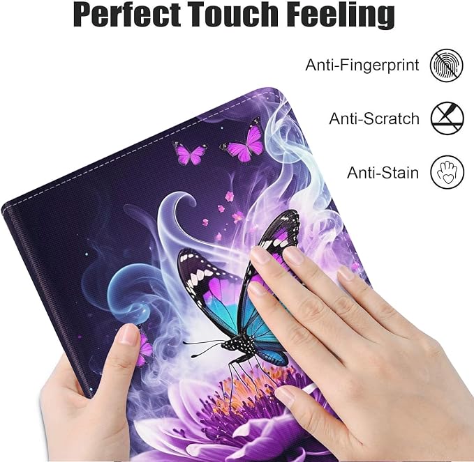 Case for Samsung Galaxy Tab S10 Plus 2024/ S9 Plus/ S9 FE Plus 5G 12.4 Inch 2023 Premium PU Leather Stand Folio Cover with Auto Sleep/Wake Abstract Colorful Dog