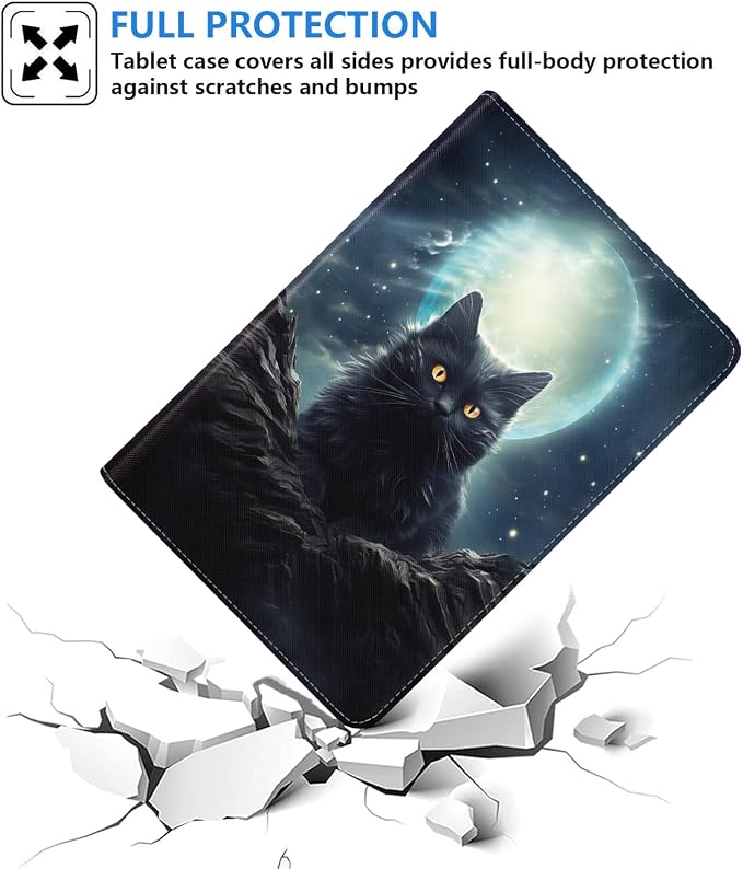 Case for Samsung Galaxy Tab S10 Plus 2024/ S9 Plus/ S9 FE Plus 5G 12.4 Inch 2023 Slim PU Leather Stand Folio Cover with Auto Wake Sleep Abstract Paint Dogs