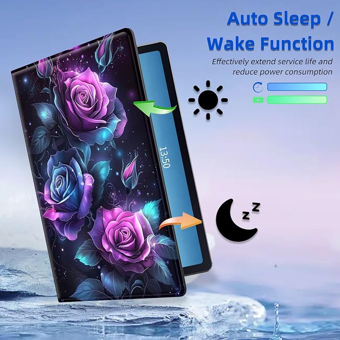 for Amazon Fire Max 11 2023 Release Table Case 11'' Rotating Auto Wake Sleep Leather Table Case for Amazon Fire Max 11 2023 Release Stand Bird Flowers Design for Woman Man